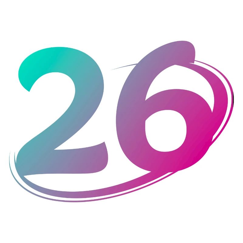 Numéro 26 multicolore