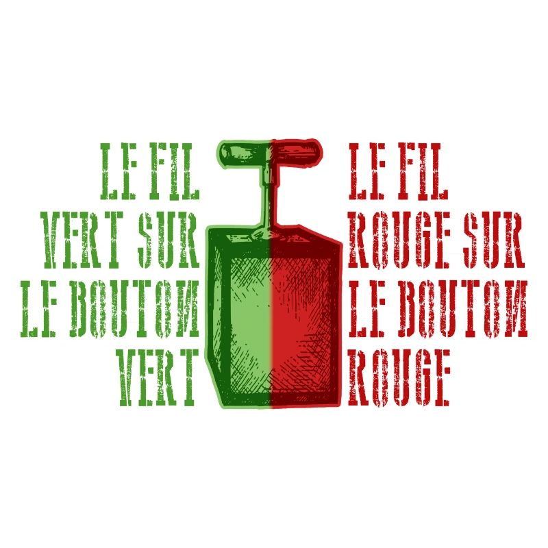 le fil vert sur le bouton vert