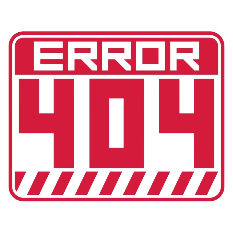 Schild Error 404 Warnung