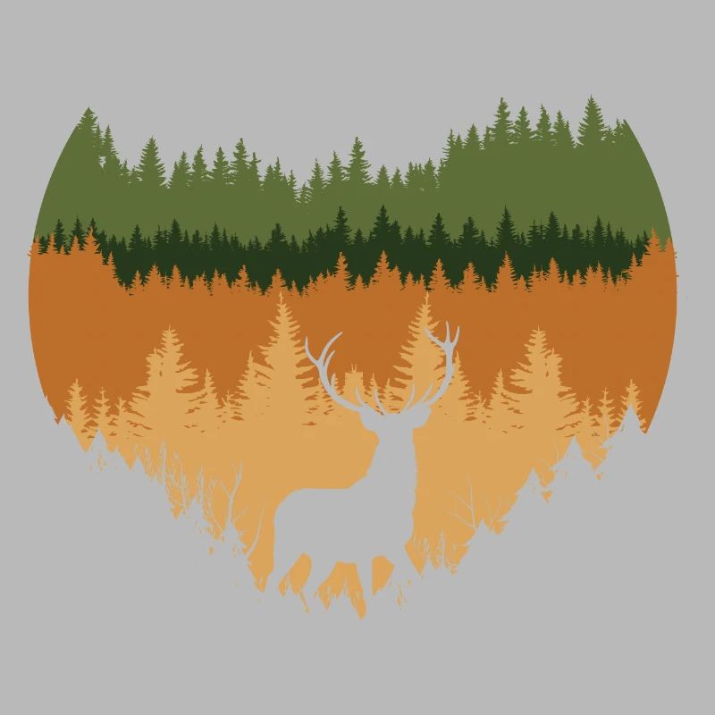 deep forest and deer