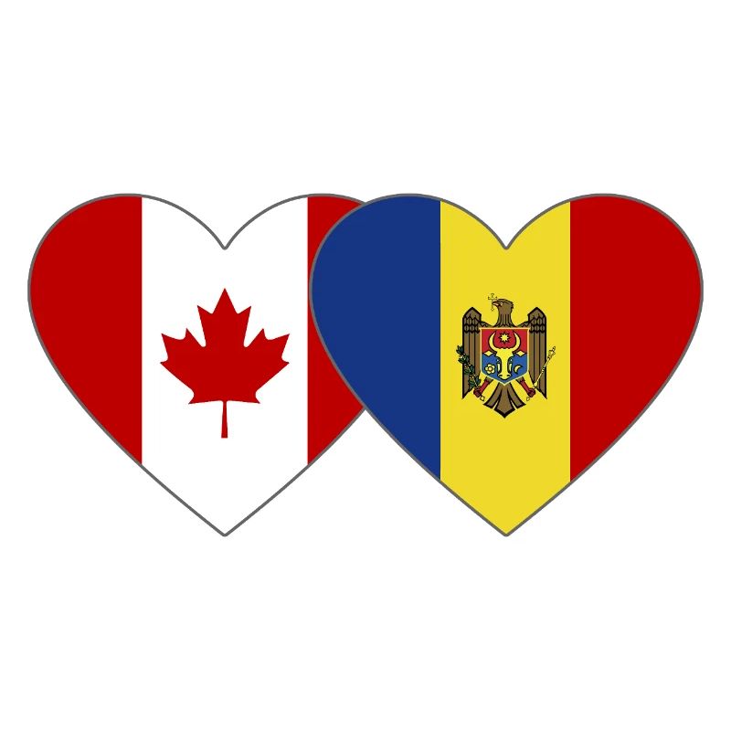 Drapeau du Canada et de la Moldavie
