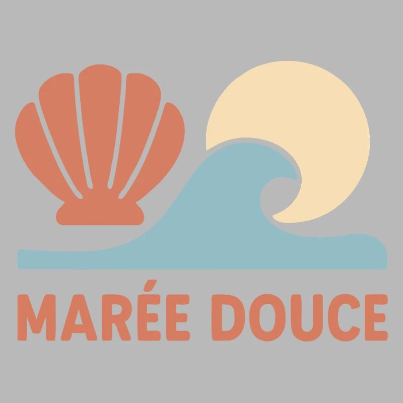 Marée douce – Vagues & soleil rétro