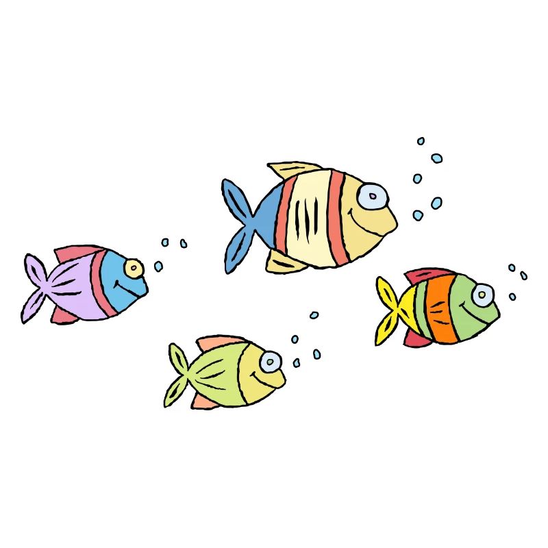 Poisson Cichlide Eau Mer Graffiti Dessin