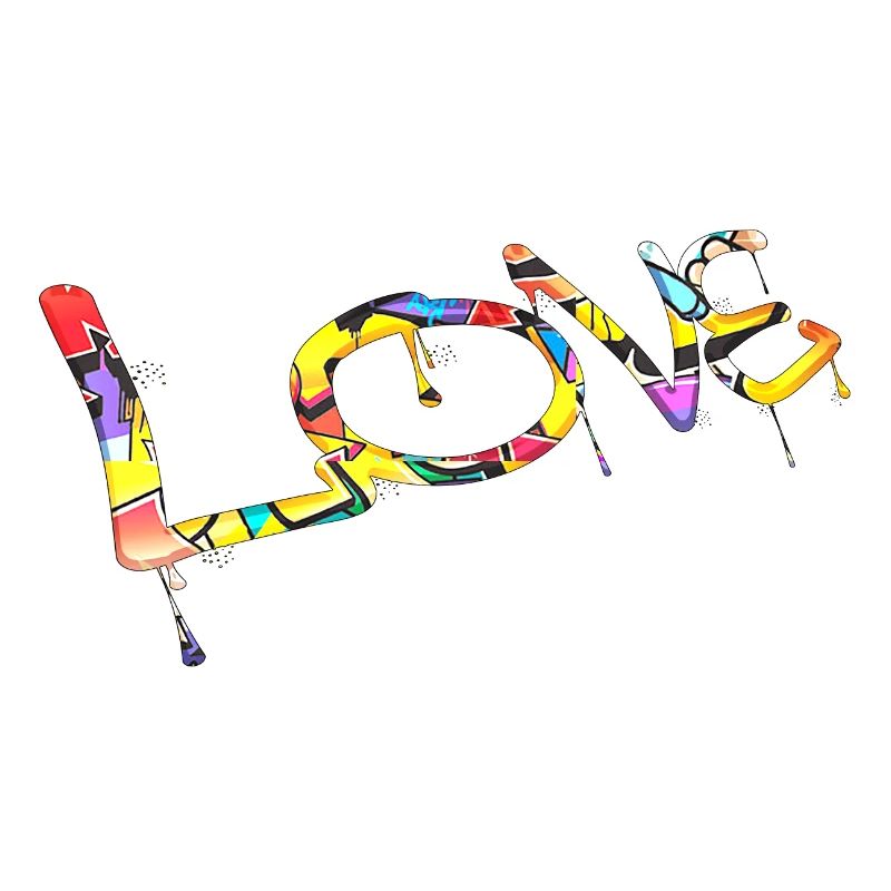 Graffiti-Stil Splash Hip-Hop-Farben Maler Liebe