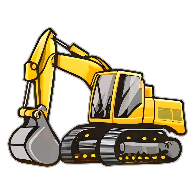 Excavatrice jaune