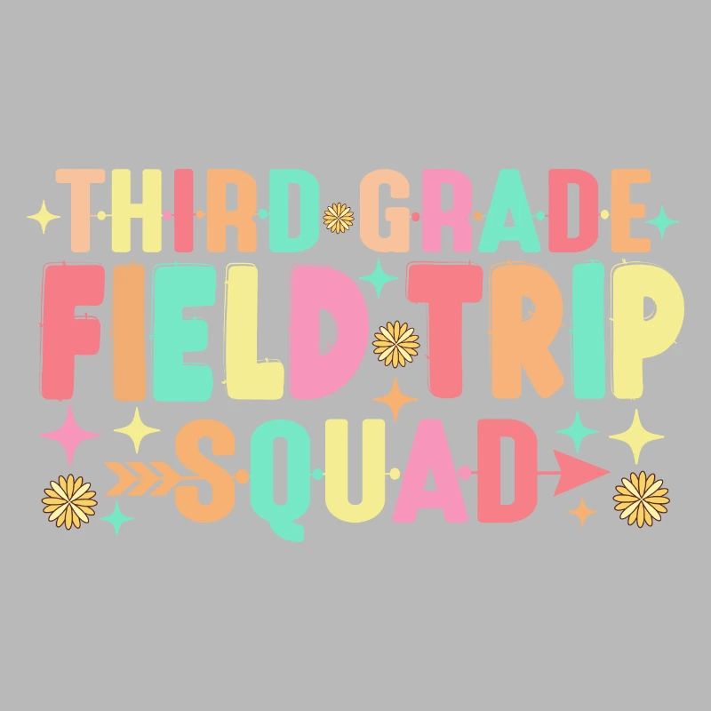 Teacher Students 3rd Third Grade Field Trip Squad