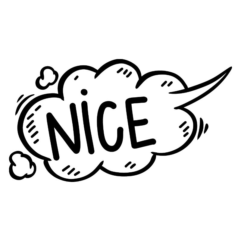 Speech bubble nice comic