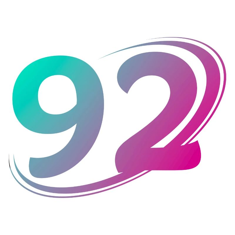 Numéro 92 multicolore