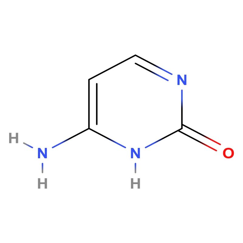 Cytosine Molecule - Colored Structural Formula