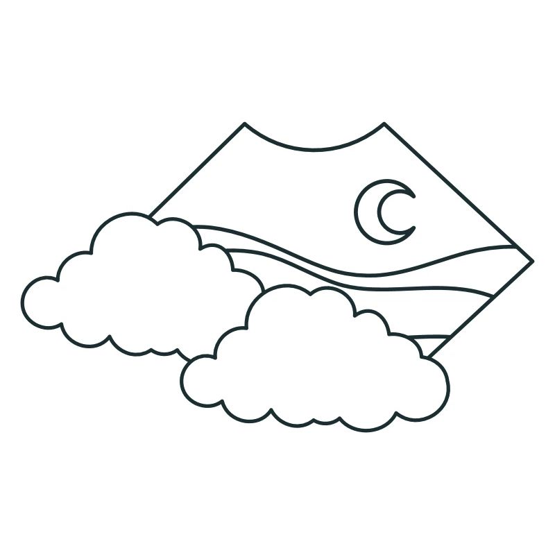 BOHO cloud above moon