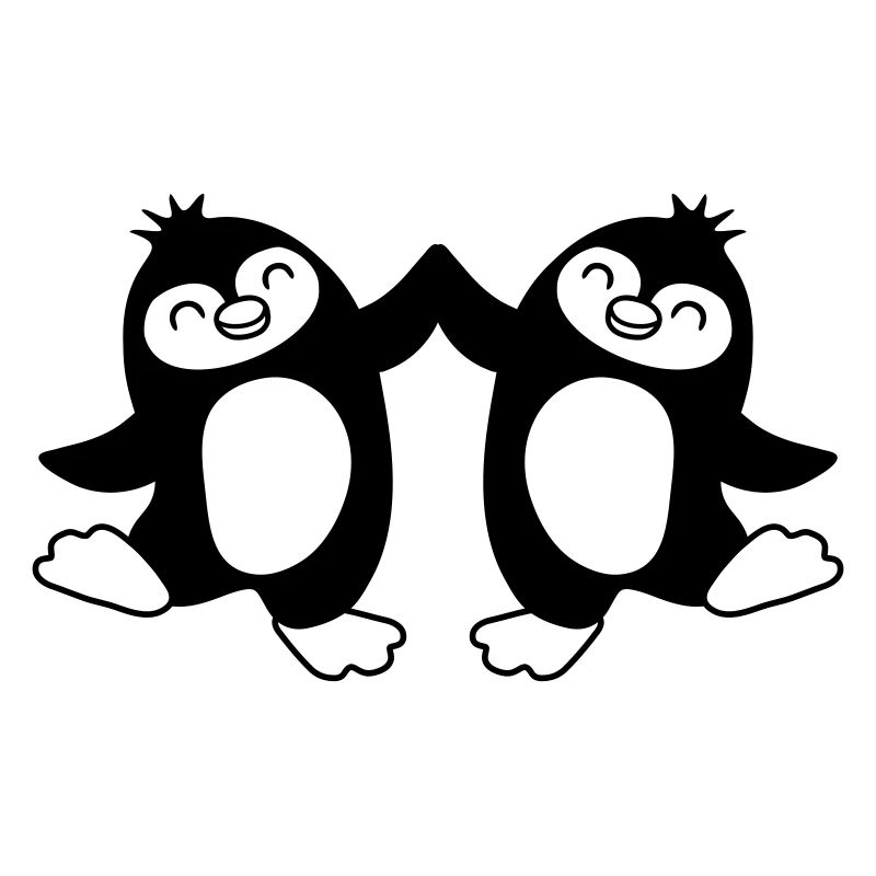 Begrüßung Pinguine High Five