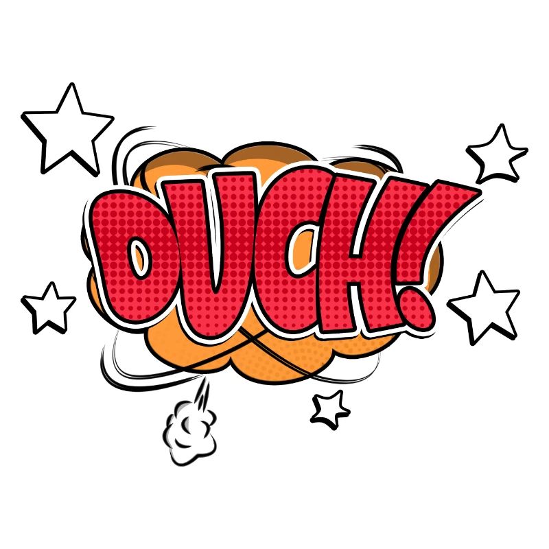 Ouch! Comic Style Bubble Graffiti Lettering