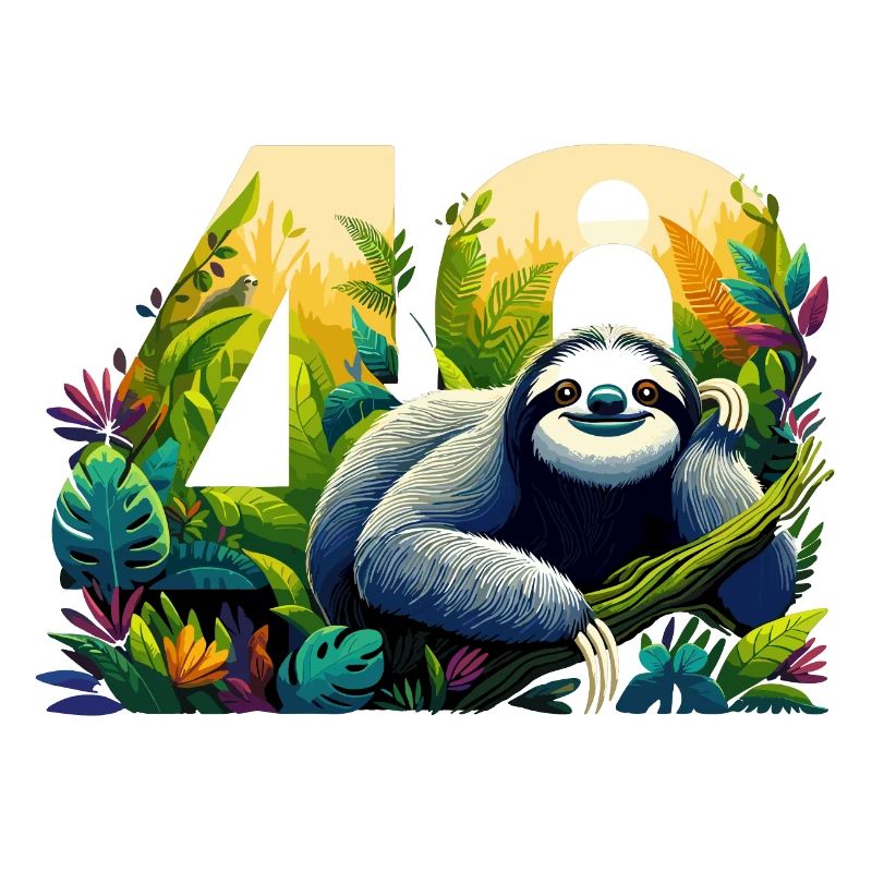 40 Years Sloth 40th Birthday Gift