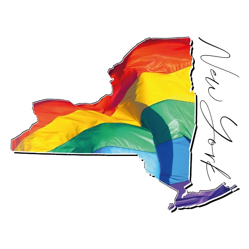 New York (USA) | echte Flagge | LGBTQIA+ Script