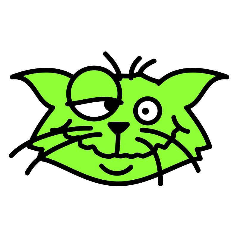 Confused Cat Squints Funny Crazy Grimace