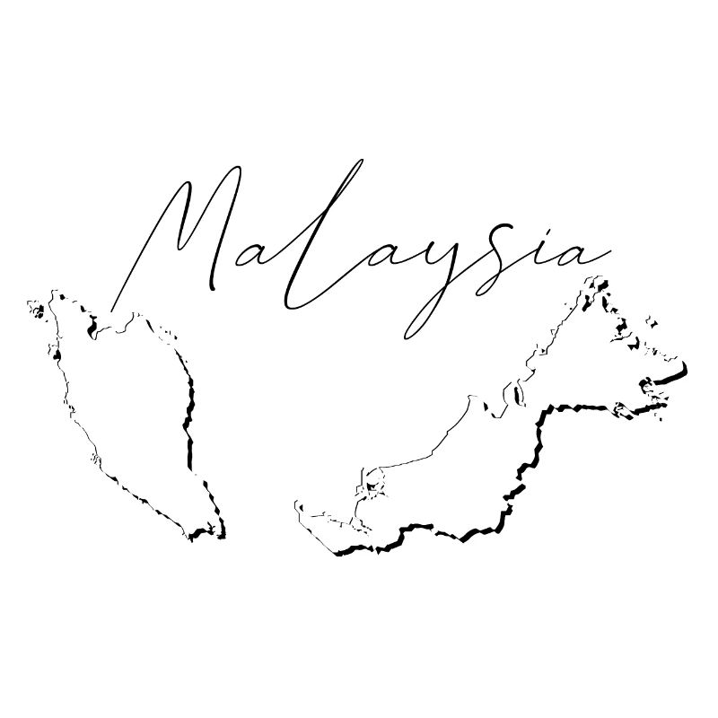 Malaysia map as outline EN