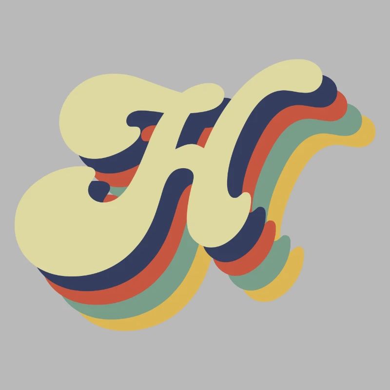 Retro-Buchstabe H