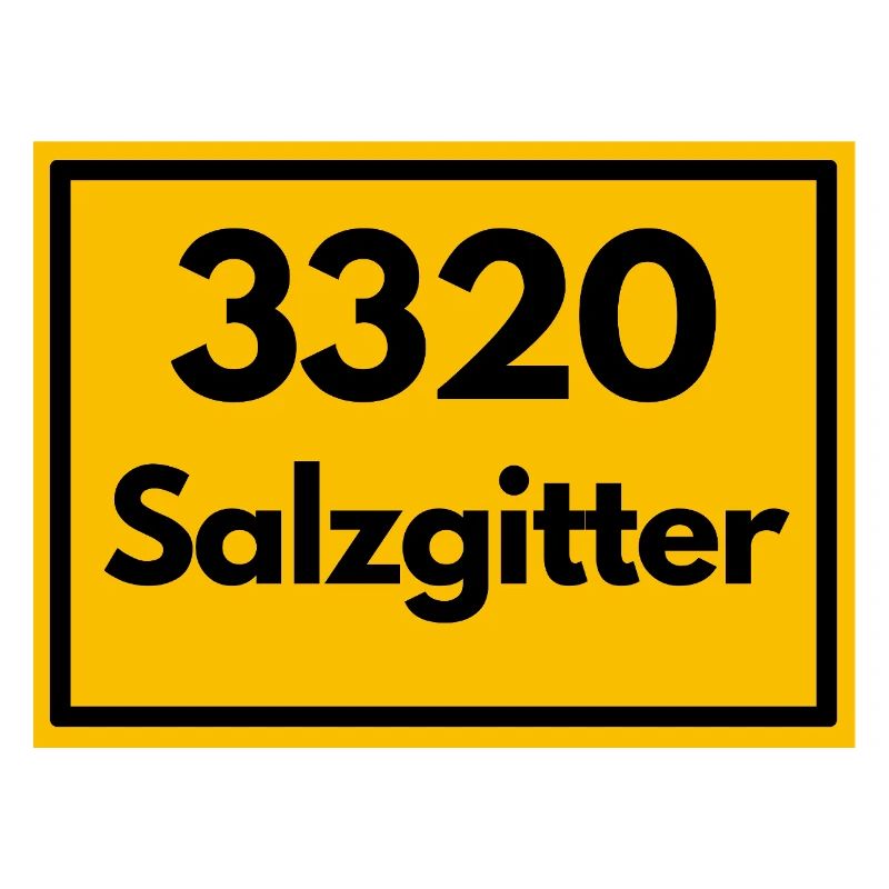 Place sign - then retro old zip code 3320 SALZGITTER
