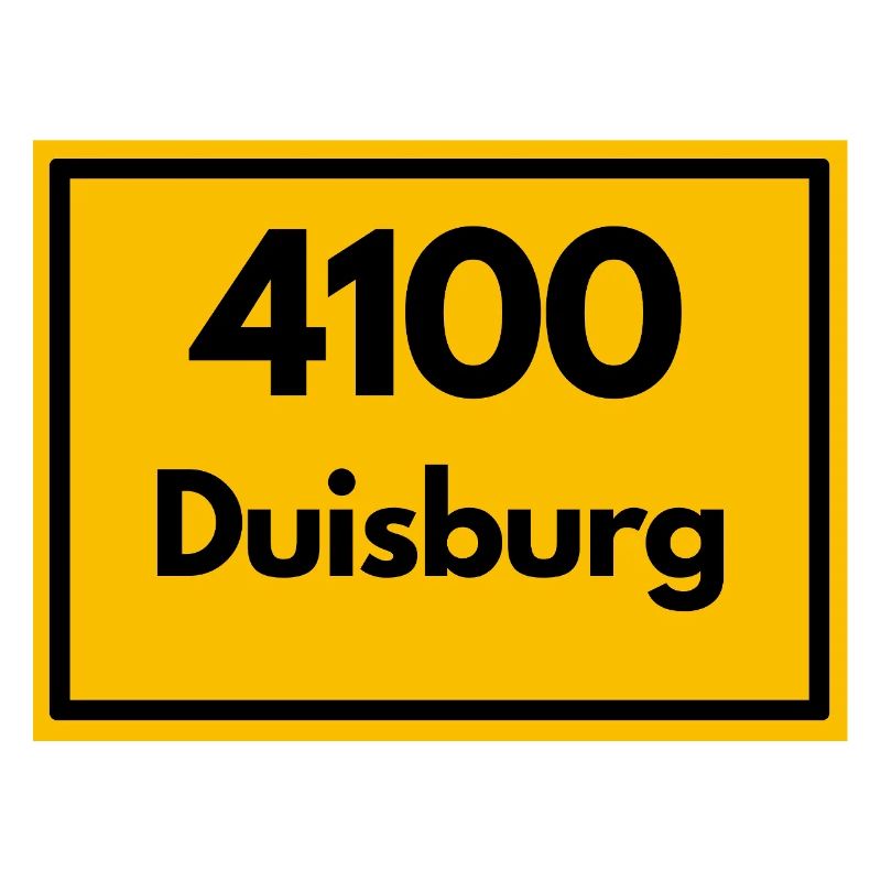 Panneau de lieu - puis rétro ancien code postal 4100 DUISBURG