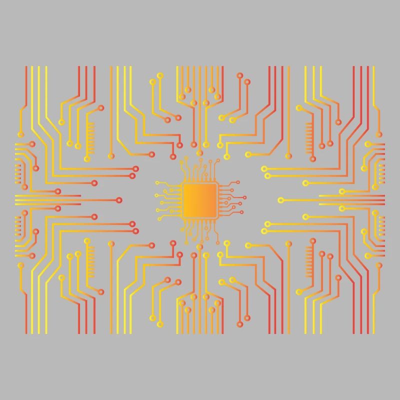 Circuit board core CPU heart pc coder geek