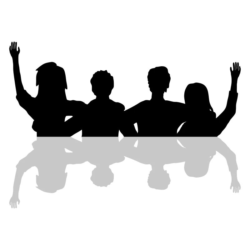 Miroirs d’amis ensemble