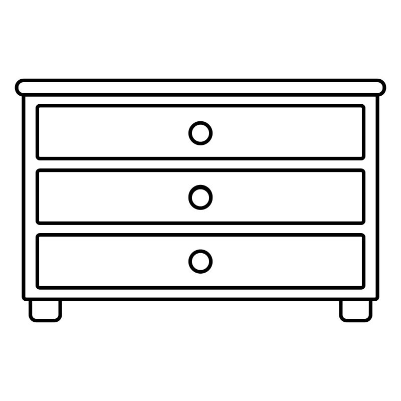 Möbelstück Schubladen Kommode Design