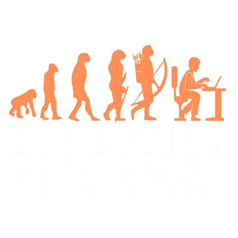 Évolution rétro drôle d’un t-shirt DATA Admin