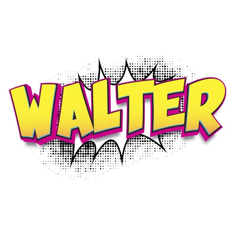 Walter Custom Name Comic Book Style Pop Art,