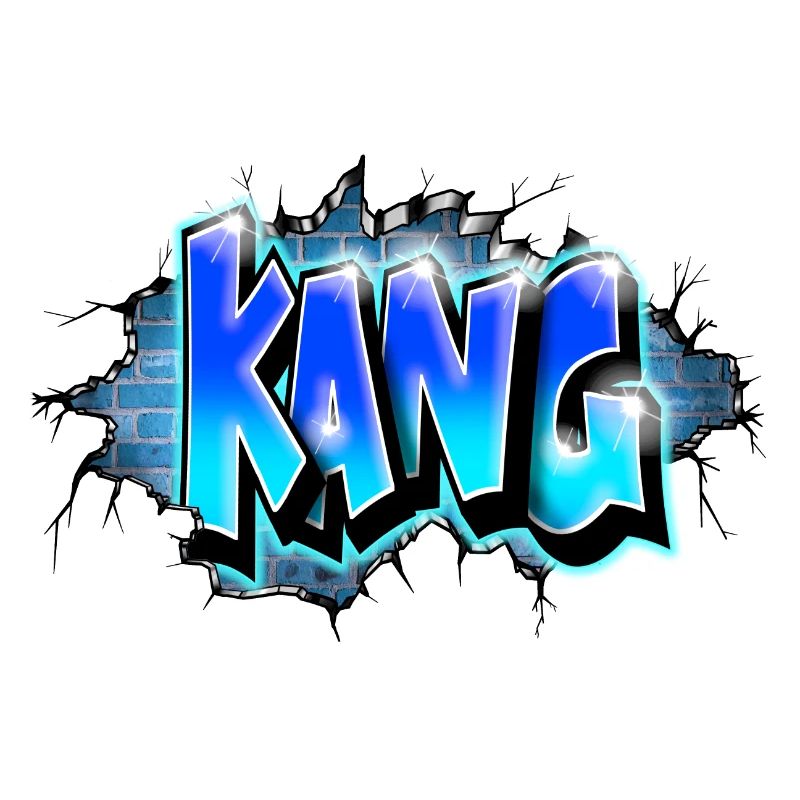 KANG GRAFFITI NAME PRINT Blue