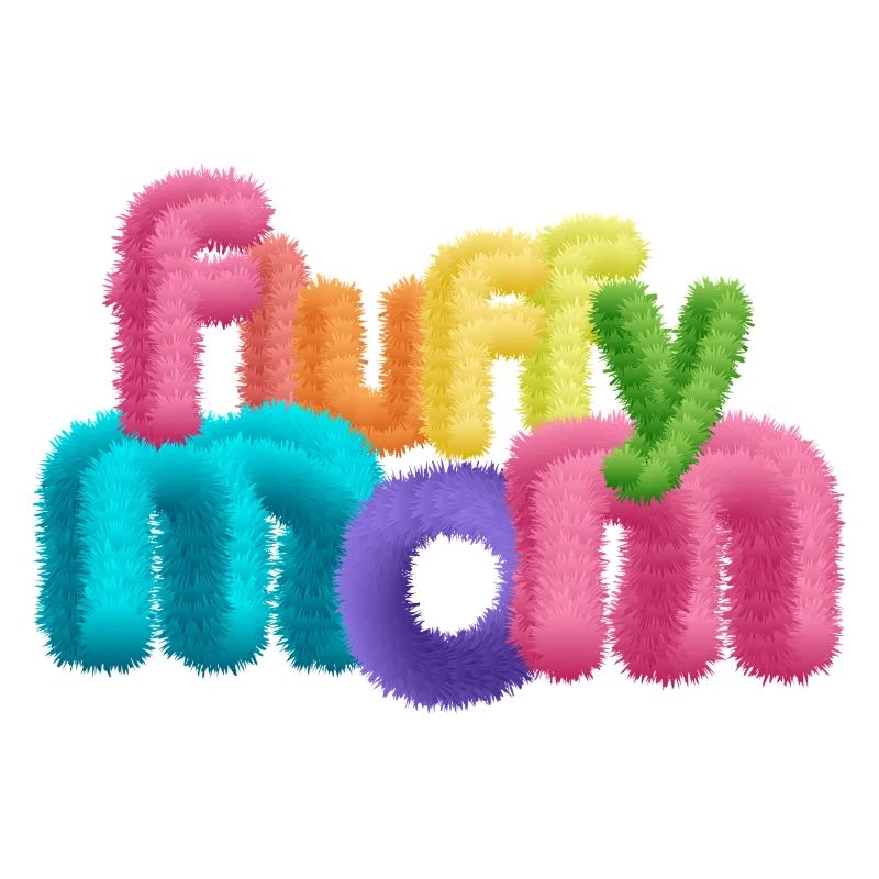 Fluffy Mom – Fluffy 3D Typography