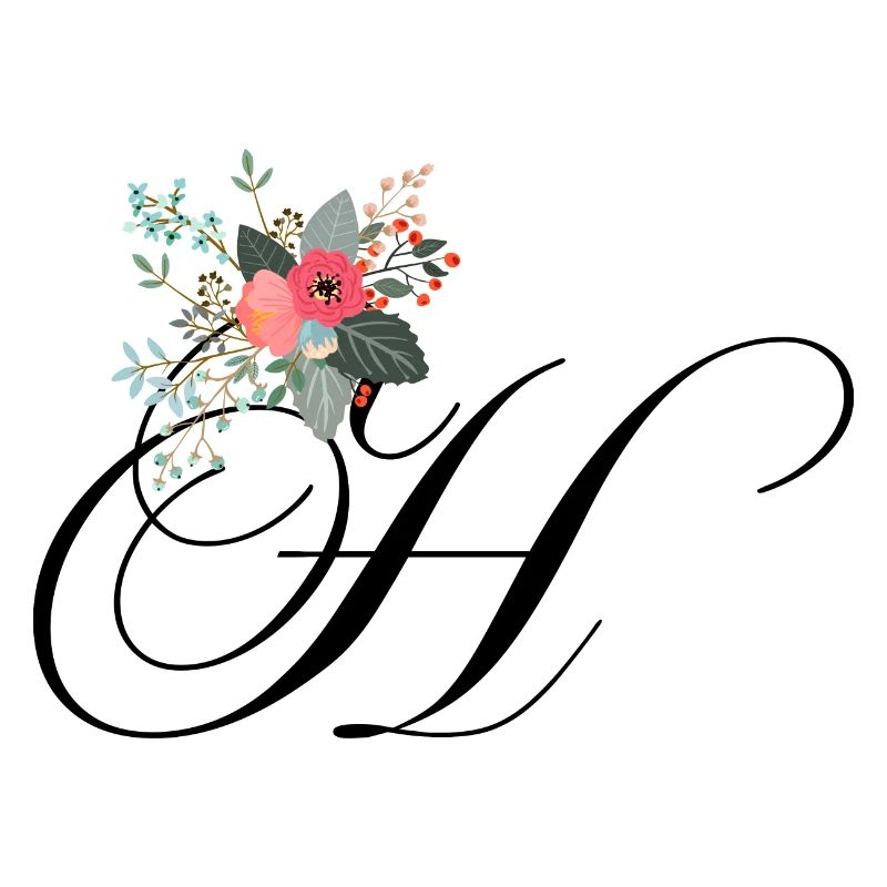 Lettre h fleuris