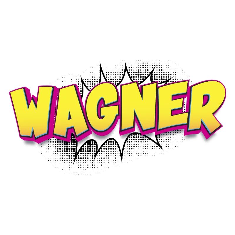 Wagner Custom Name Comic Book Style Pop Art,