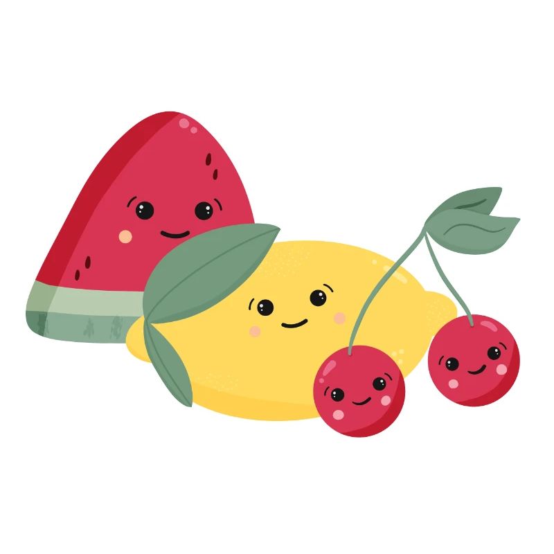 Pastèque, citron et cerises