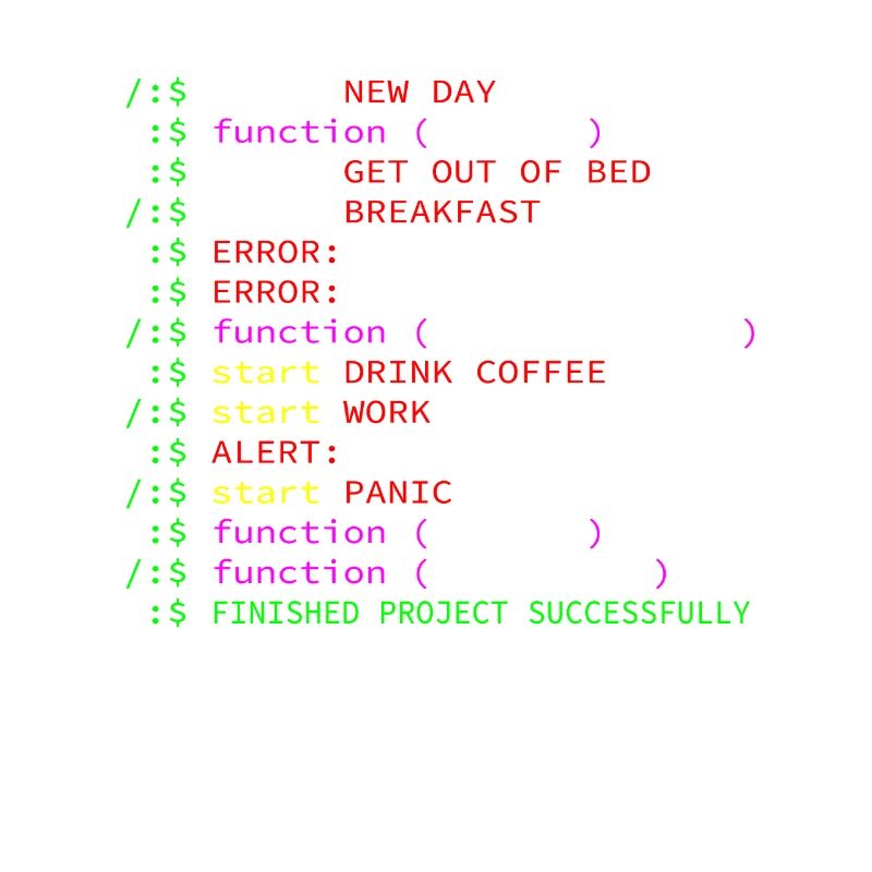 Programmierer Kaffee Tagesrhythmus lustig Geschenk