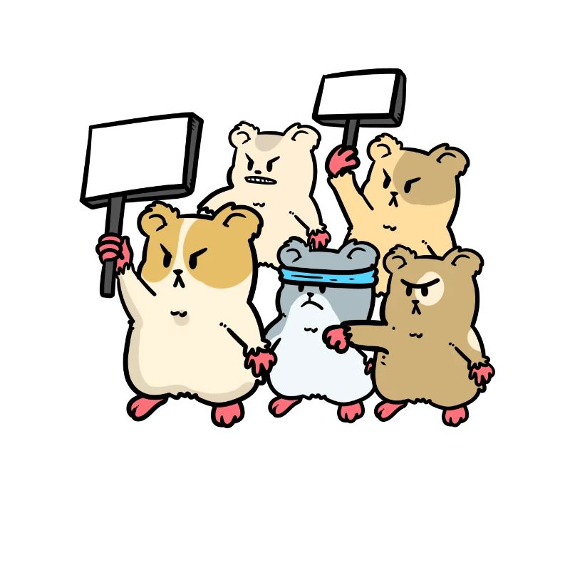 Hamster Protest Uprising Demonstration Demo