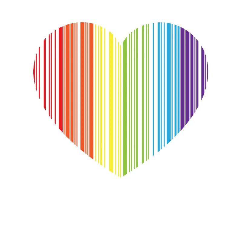 RAINBOW BARCODE HEART - RAINBOW BARCODE HEART