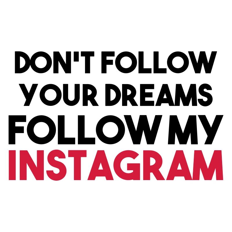 NE SUIVEZ PAS VOS RÊVES SUIVEZ MON INSTAGRAM