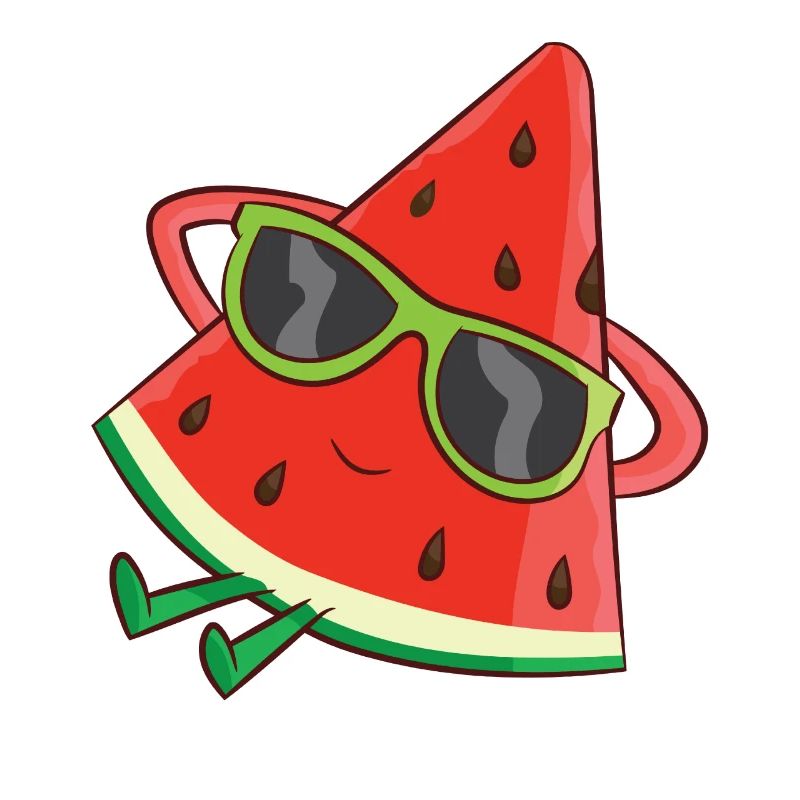Pastèque cool avec lunettes de soleil d’été Melon