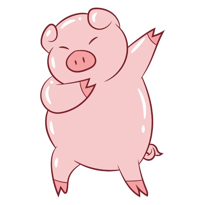 Dabbing Pig Dabbendes Schwein Kinder Bauernhof