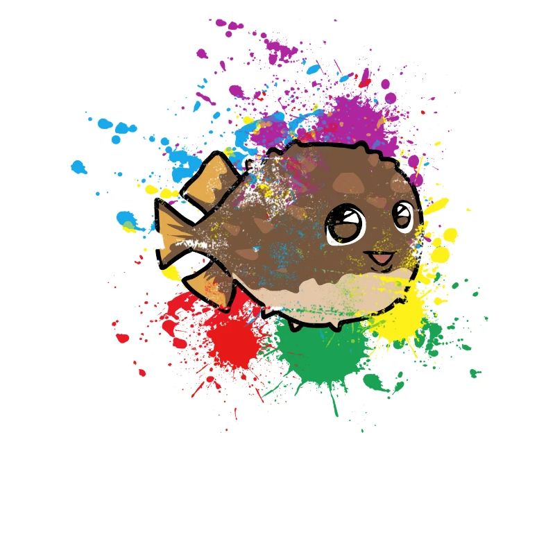 Colored Puffer fish