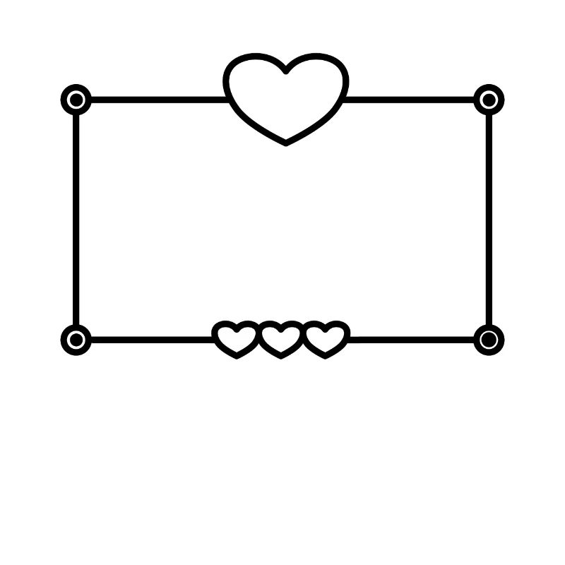 Heart Frame Love In Love Basic Text