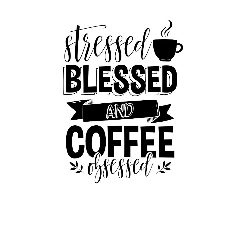Kaffeegeschenk gestresst Gesegnet und Kaffee besessen