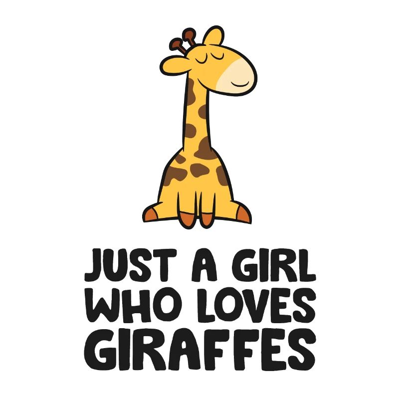 Nur ein Mädchen, das Giraffen liebt