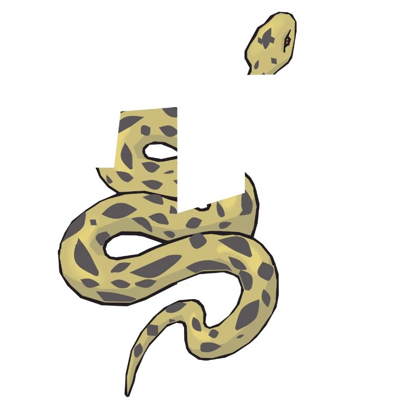 Letter t snake