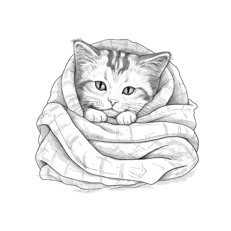 Mignon propriétaire de chat câlin endormi