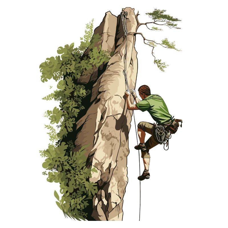 Toprope climbing nature experience for climbers