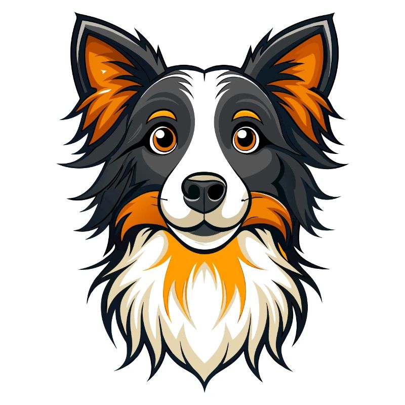 Border Collie concentré élevant des moutons