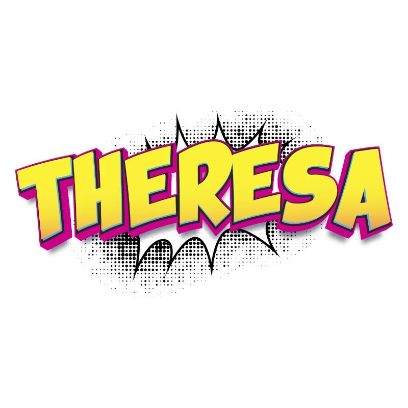 Theresa Custom Name Comic Book Style Pop Art,