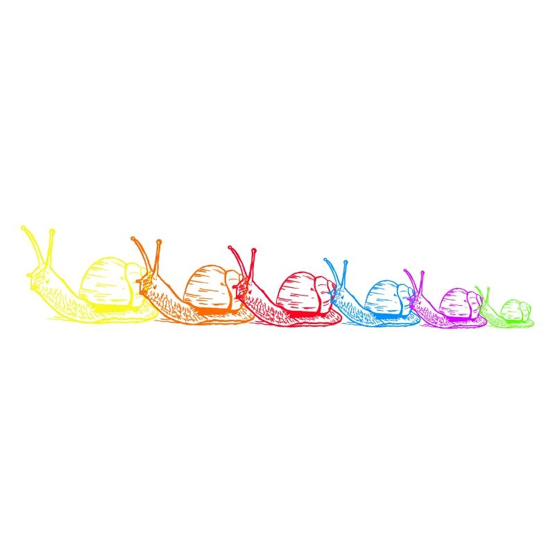 Rainbow Snails Snail Shell LGBT