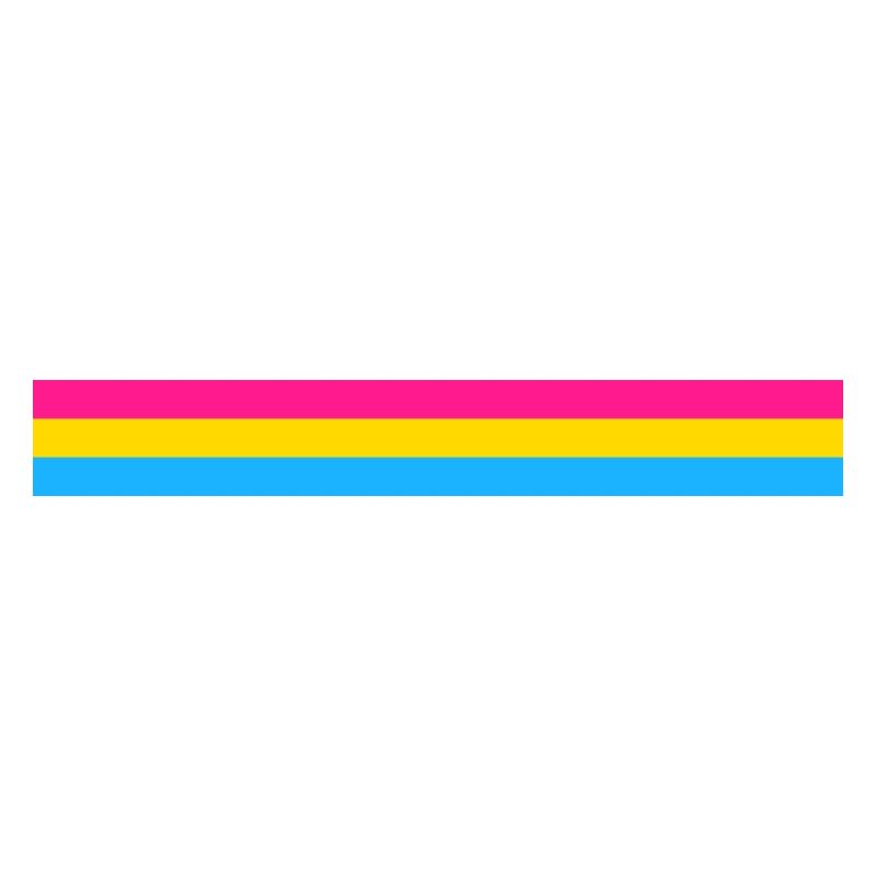 Pansexual flag as a stripe